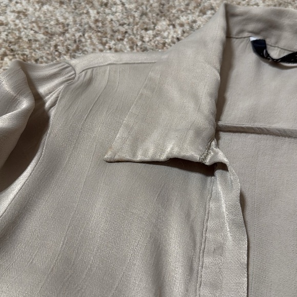 Zara Side Zip Long Sleeved Crop Top With Ruching - Picture 4 of 7